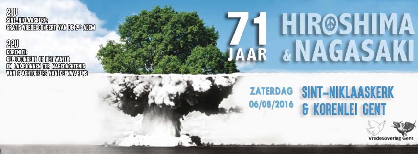 71 jaar Hiroshima &amp;amp; Nagasaki: stuur een brief naar de eerste minister en eis een kernwapenverbod!