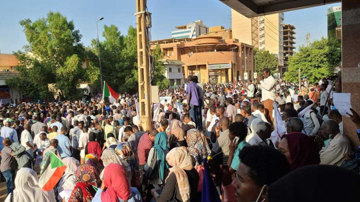 protest Soedan