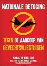 Vredesconferentie en nationale manifestatie &amp;#039;geen gevechtsvliegtuigen&amp;#039;